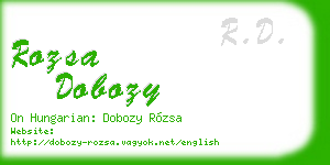 rozsa dobozy business card