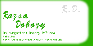 rozsa dobozy business card